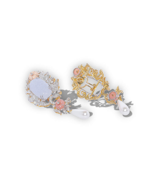 PINK BLUE OPAL STUNNER EARRINGS